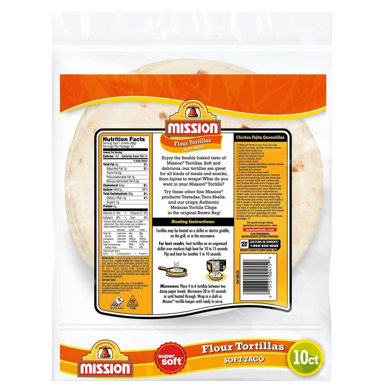 Mission Taco Size Flour Tortillas - 17.5oz/10ct