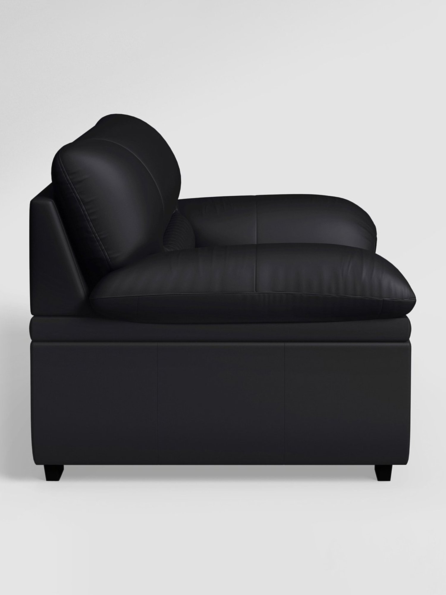 Godrej Interio Orleans Plus Black Wood 1 Seater Sofa