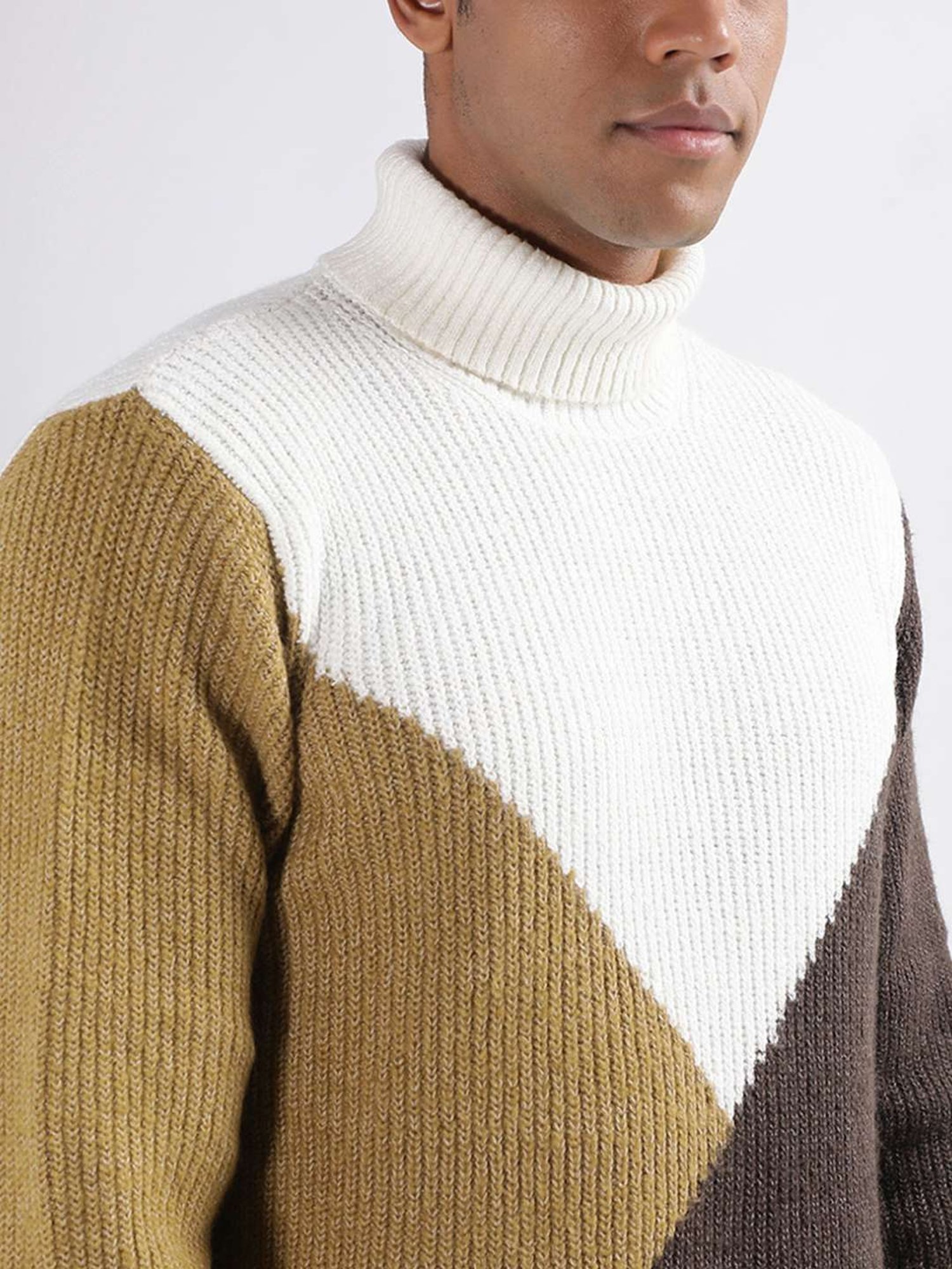 Lindbergh Multi Regular Fit Colour Block Sweaters