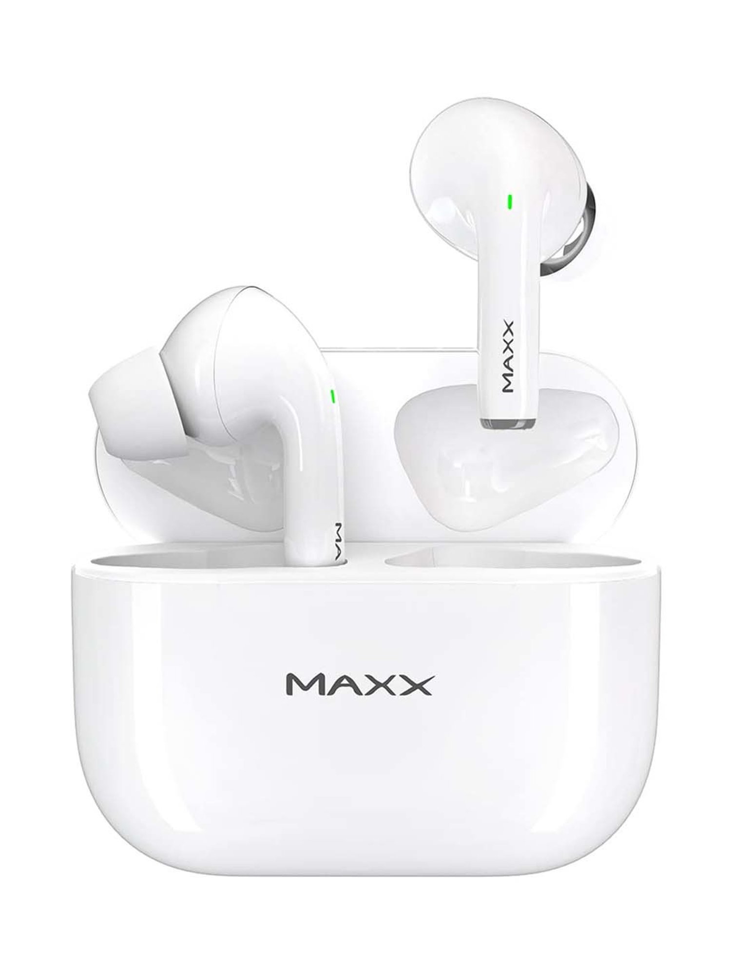Maxx PX3 Truly Wireless Earbuds with IPX6 Water and Sweat Resistant (White)