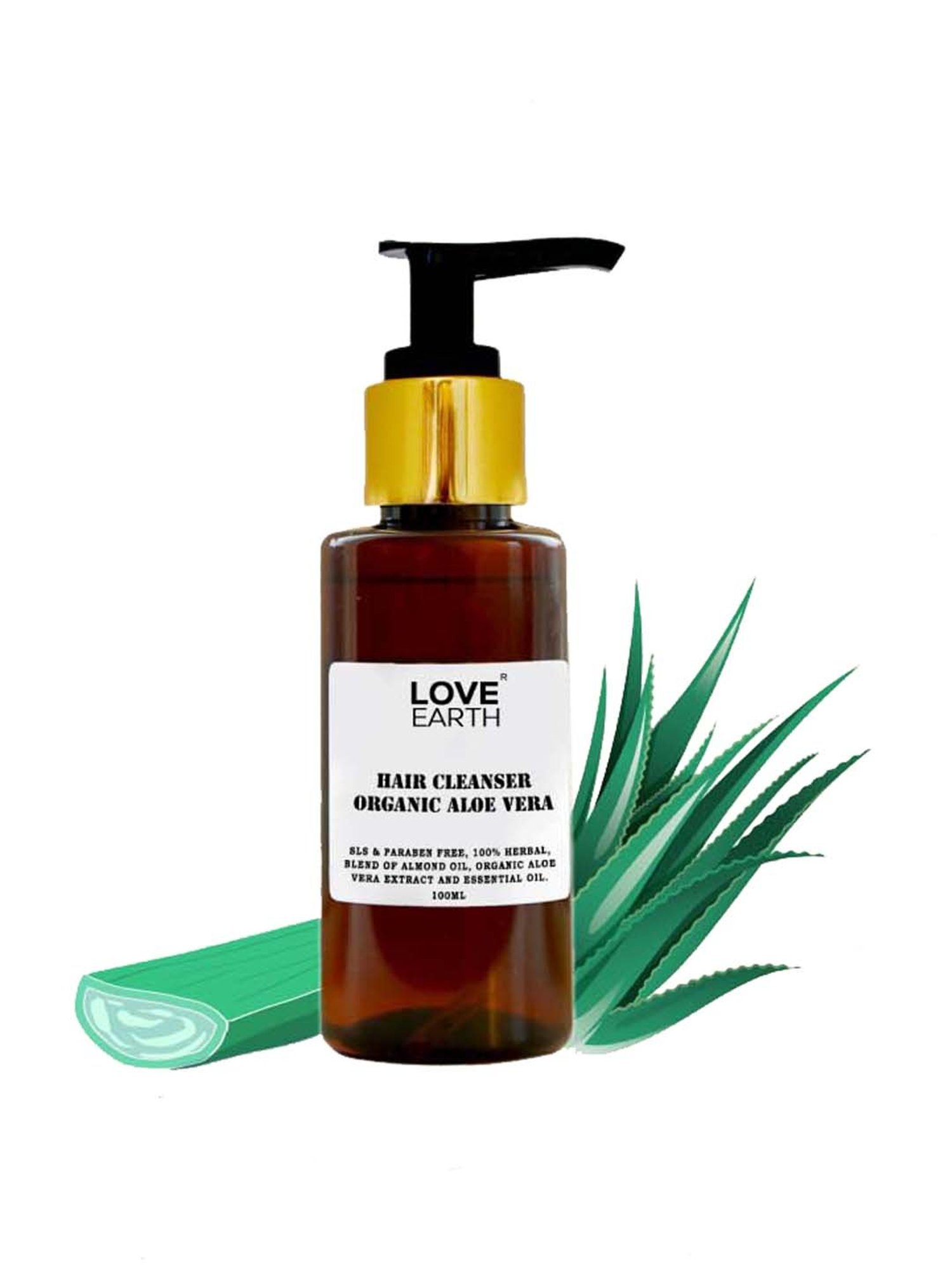 Love Earth Hair Cleanser Organic Aloe Vera - 100 ml