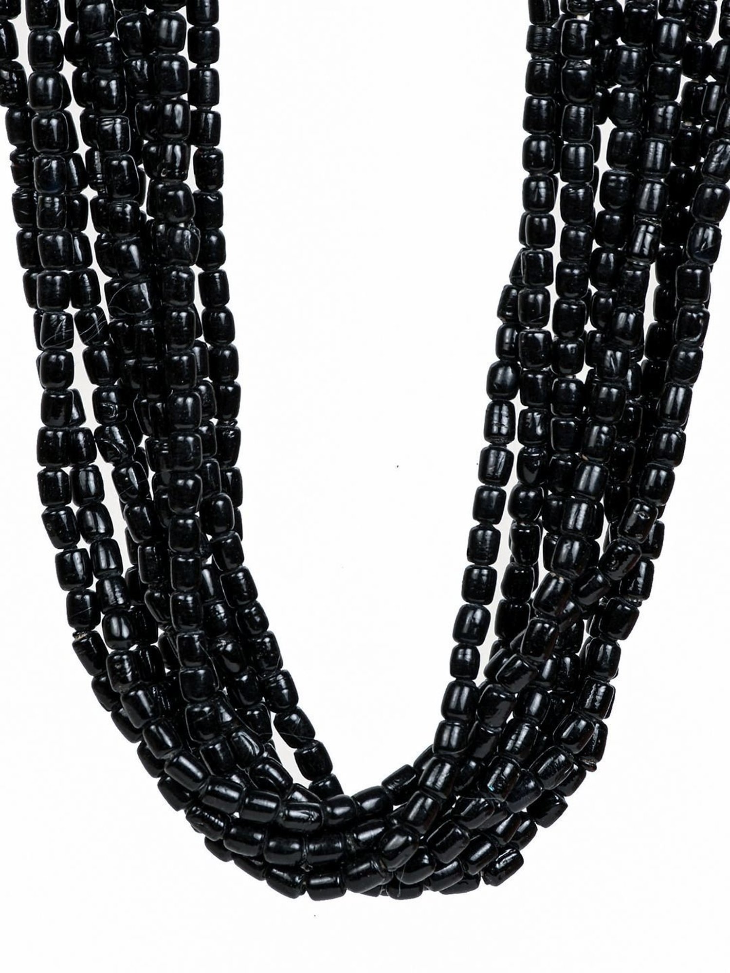 Imli Street Black Vintage Beaded Tribal Necklace