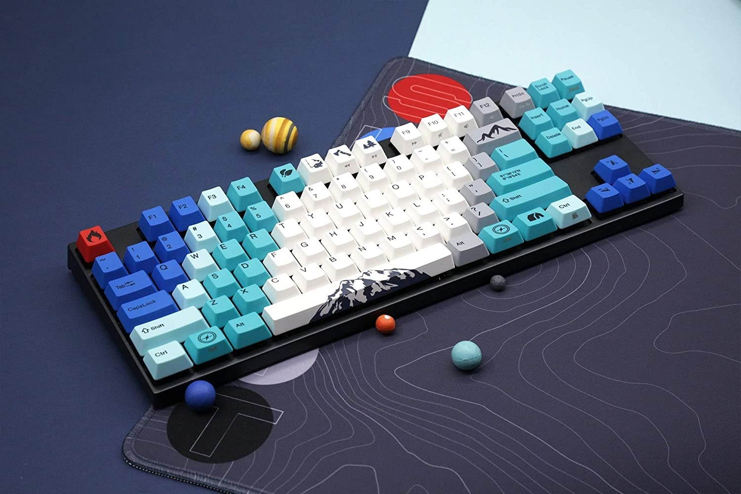 Varmilo VA87M Summit White LED TKL Dye Sub PBT Mechanical Keyboard (Cherry MX Red)