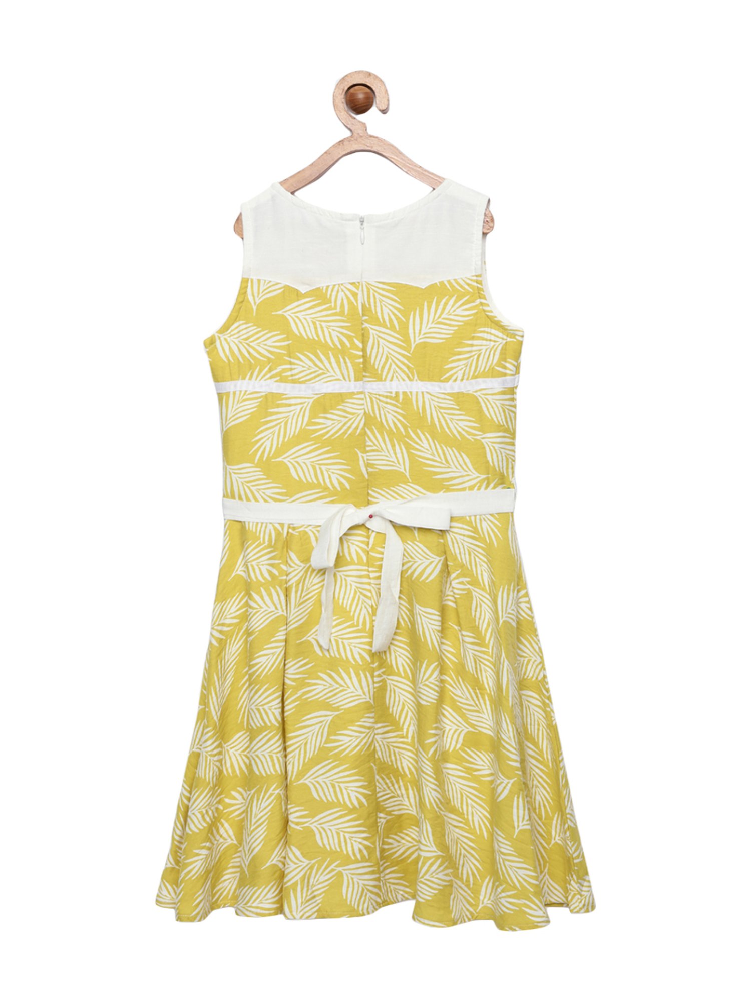 Tiny Girl Kids Mustard Floral Print Dress