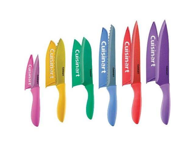Cuisinart C77-12PMC 12 Piece Soft Grip Metallic Coated Knife Set with Blade Guards