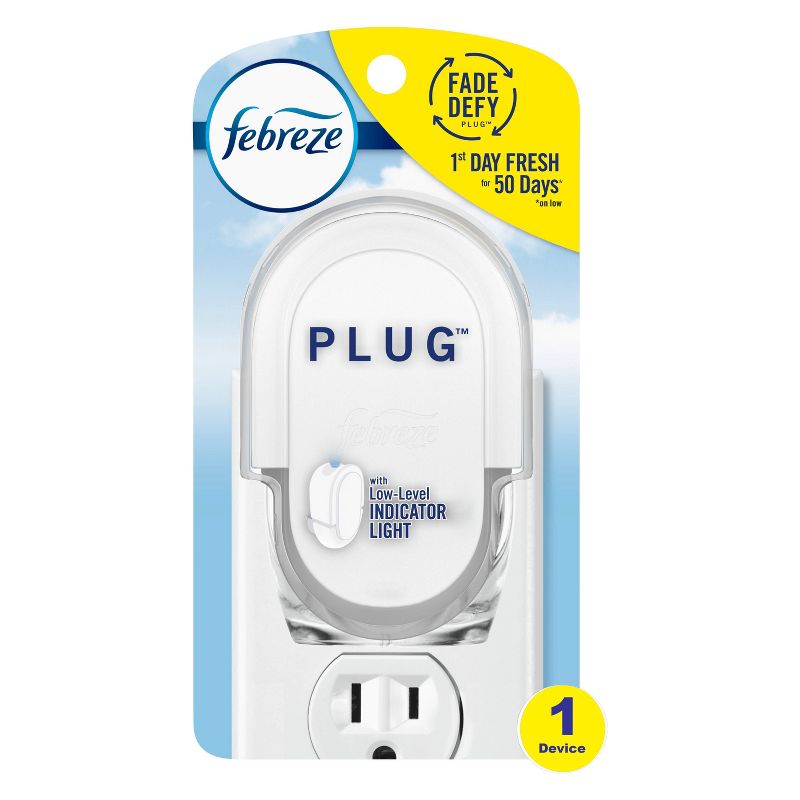 Febreze Odor-Eliminating Fade Defy Plug Air Freshener Warmer Device - 1 Ct