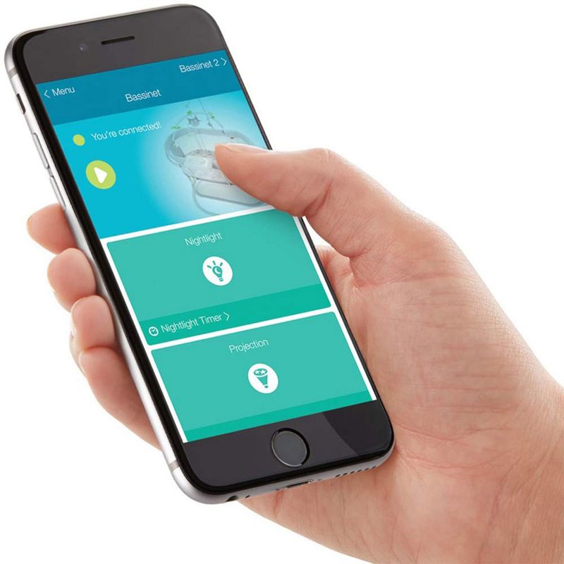 Simmons Kids' Silent Auto Gliding Deluxe Bassinet - Embossed Paisley