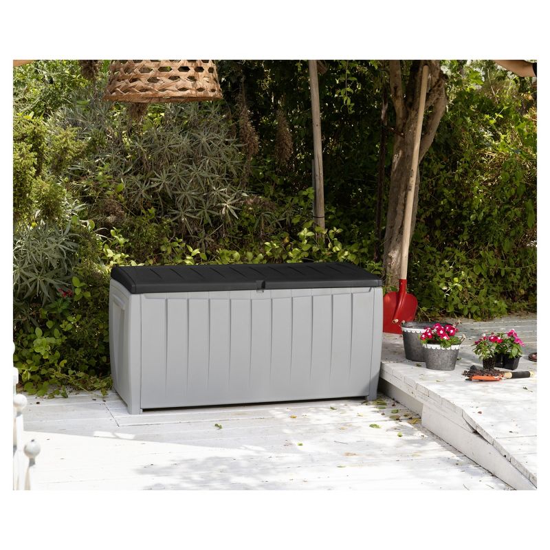 Novel 90 Gallon Outdoor Storage Box - Gray/Black - Keter