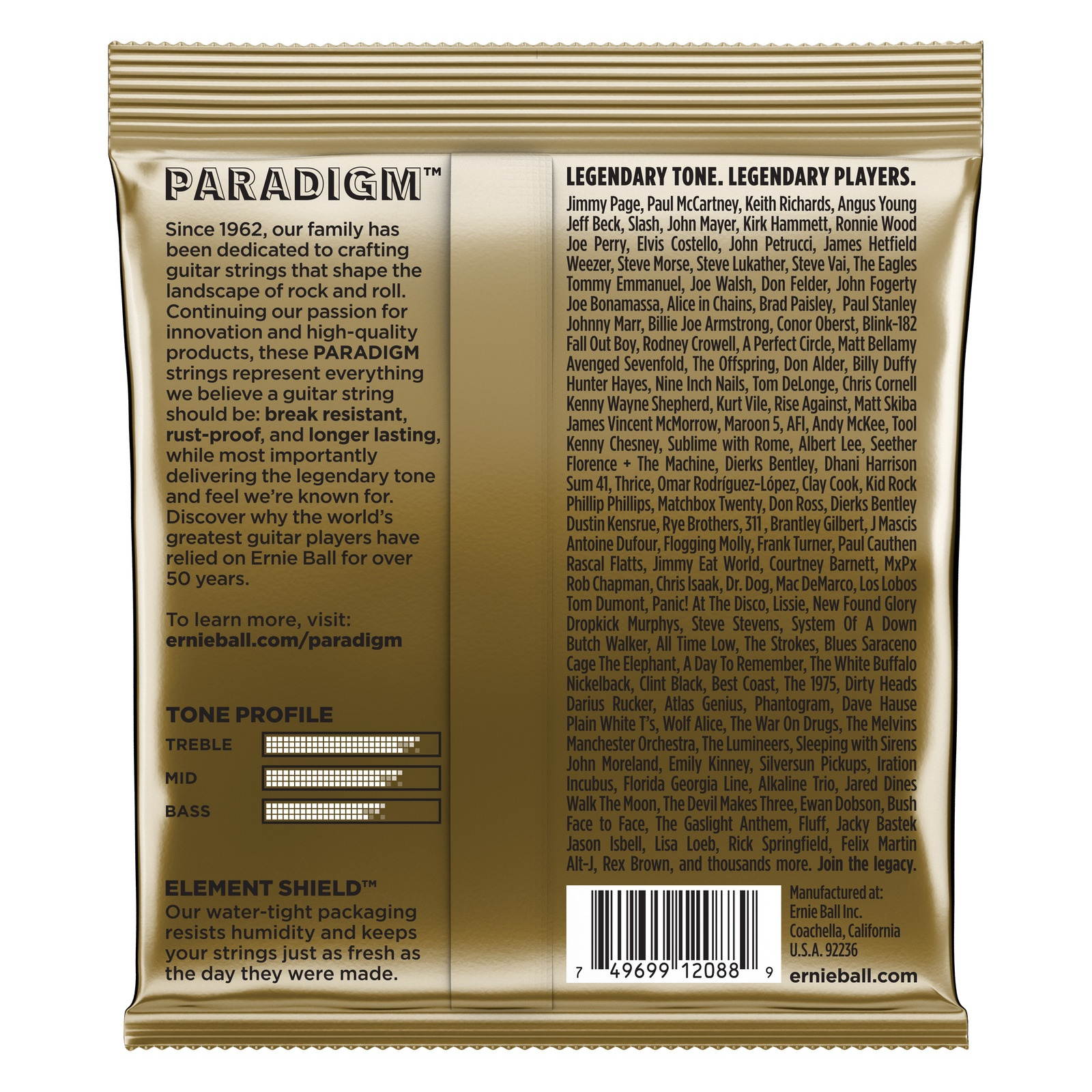 2 PACK Ernie Ball 2088 Paradigm 80/20 Bronze Acoustic Guitar Strings Light 11-52