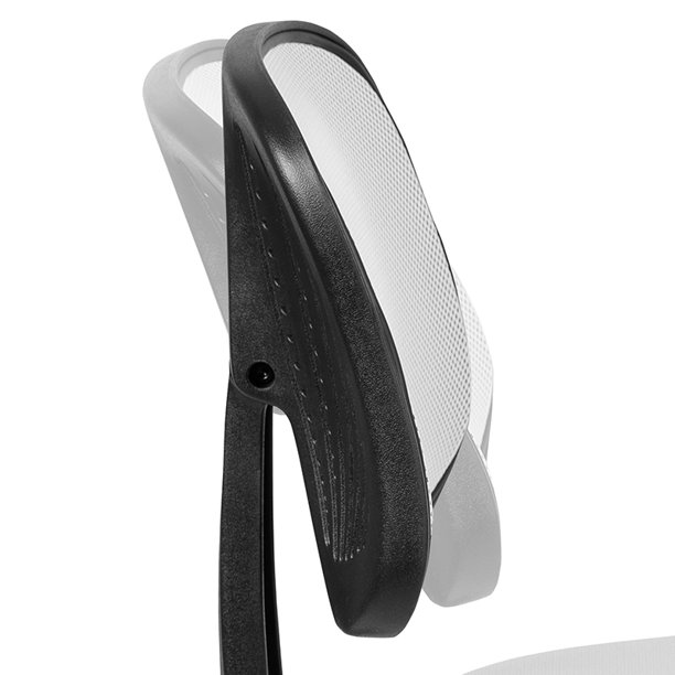 Back White Mesh Swivel Task Office Chair with Arms