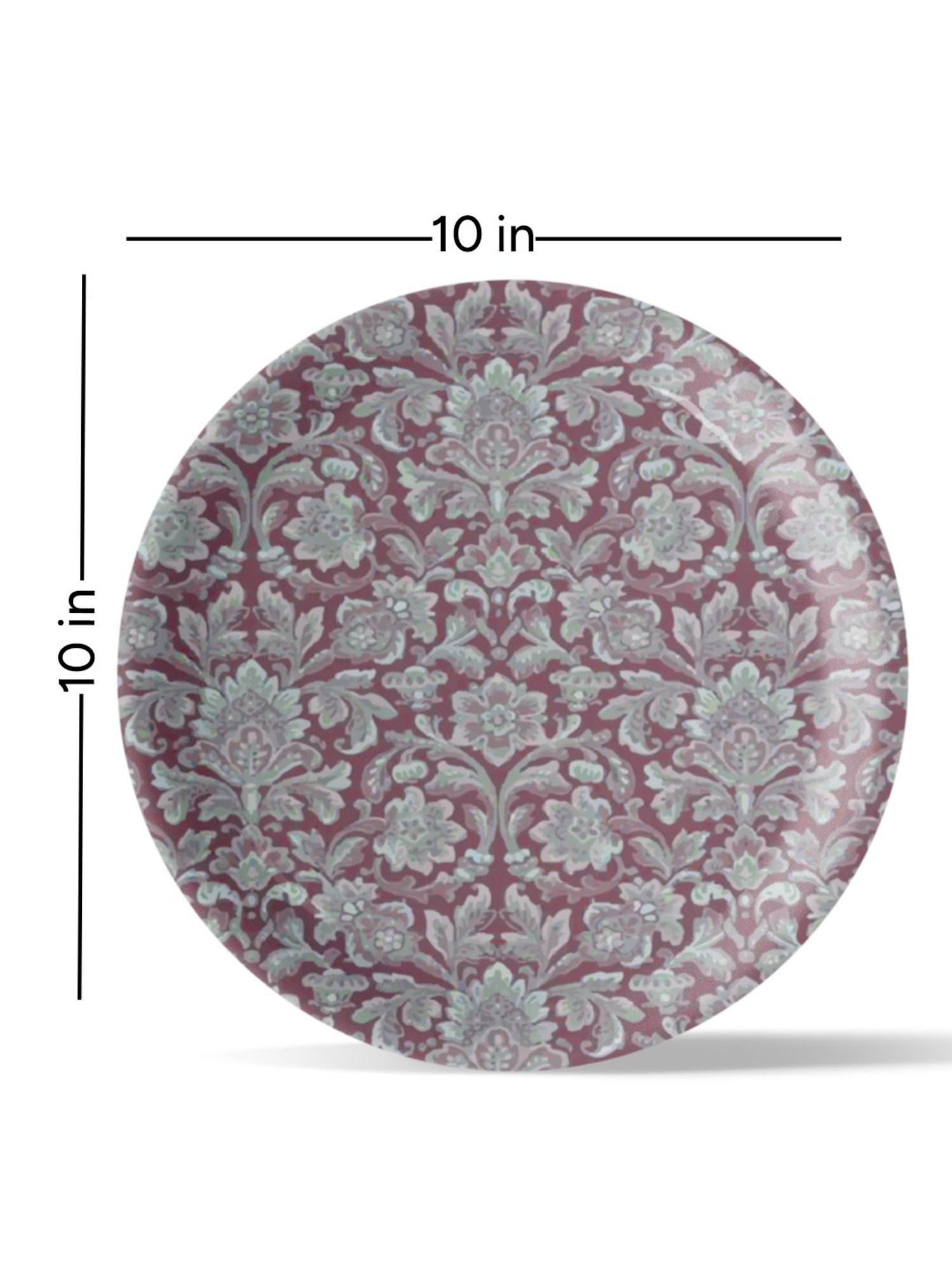 Nestroots Ethnic Floral Multicolor Porcelain Wall Plate