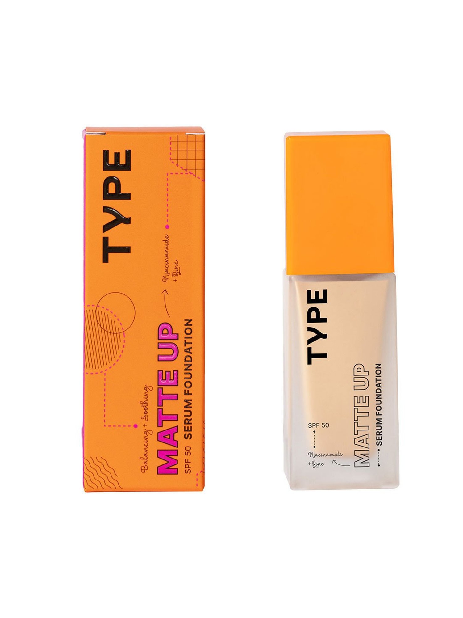 TYPE BEAUTY Matte Up SPF 50 PA++++ Serum Foundation Latte - 30 ml