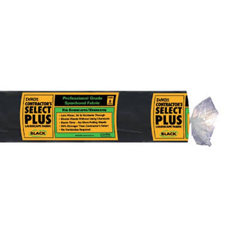 DeWitt 4 x 300 Feet Contractors Select Plus Spunbound Flatbonded Polypropylene Landscape Fabric Home Weed Barrier, Gray