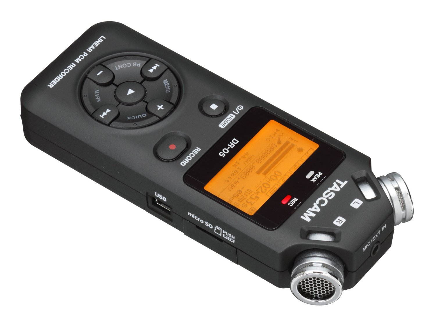 TASCAM DR-05 Portable Digital Recorder. W/ 2 Battery + USB Cable + Tascam TH02 + 2 GB Memory