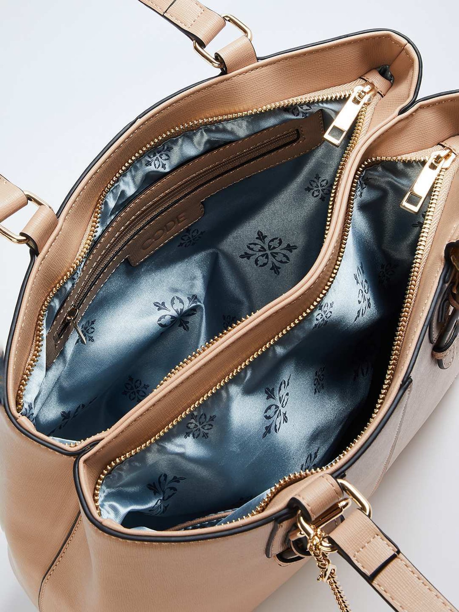 Code by Lifestyle Pink Solid Shoulder Handbag