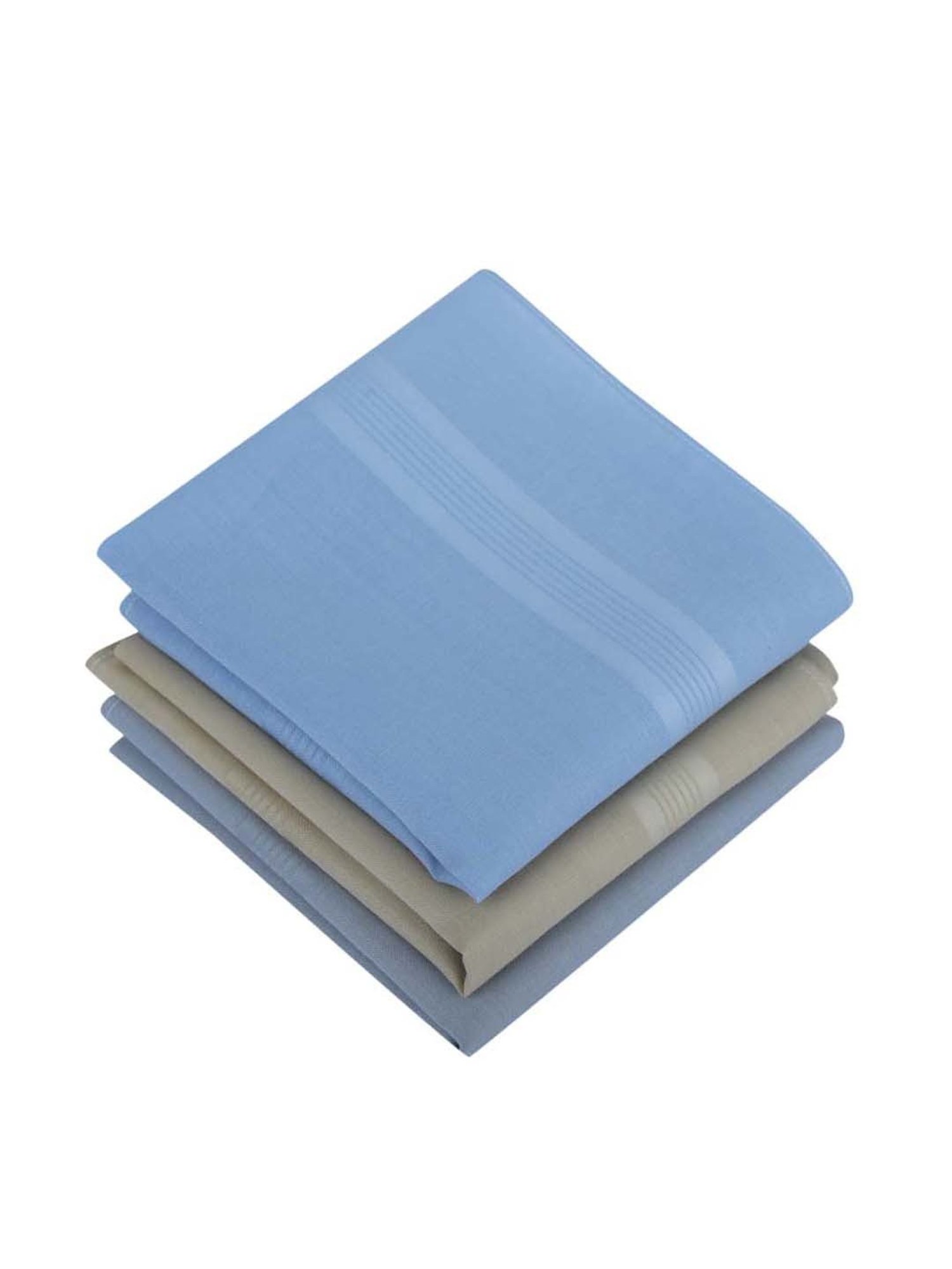 Dollar Multicolor Solid Handkerchiefs for Men - Pack of 5