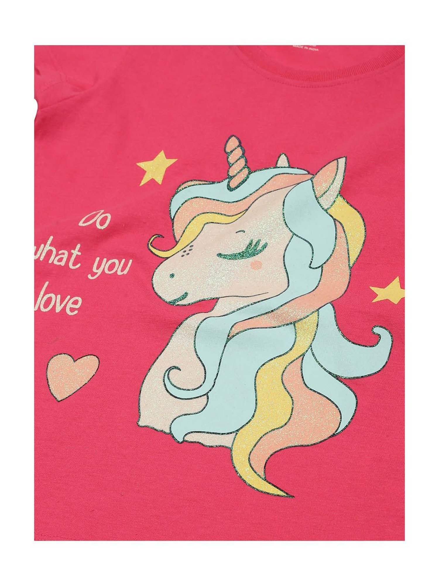 Plum Tree Kids Dark Pink & White Embellished T-Shirt with Shorts