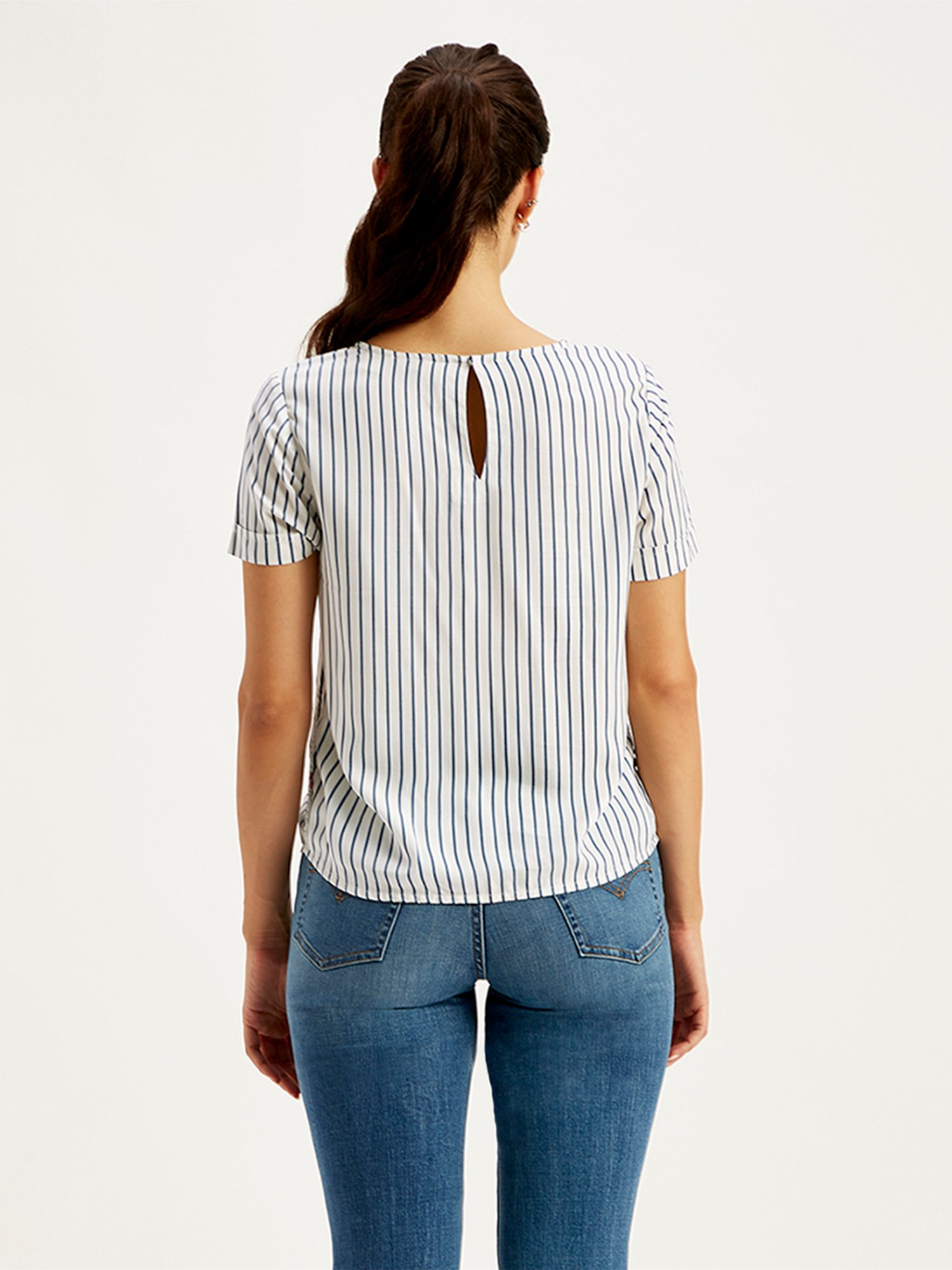 Levi's Off White Striped Top