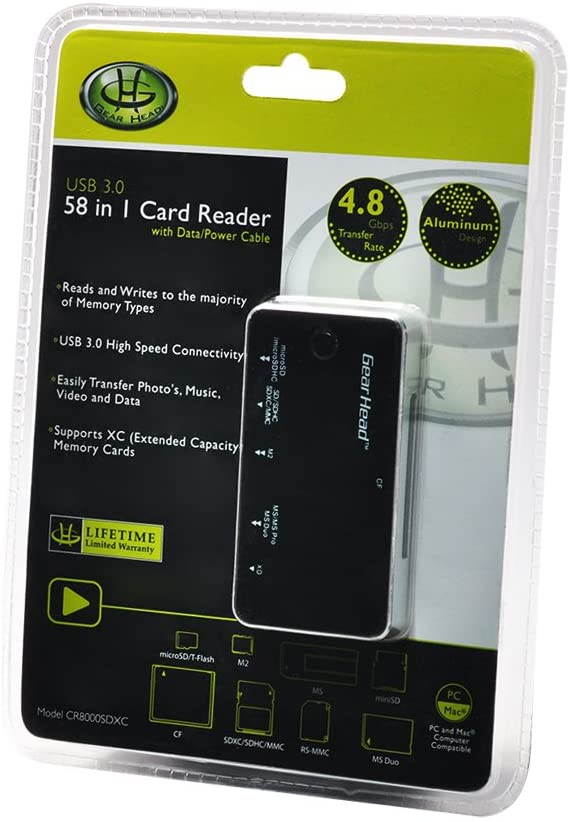 Gear Head USB 3.0 Card Reader (CR8000SDXC)