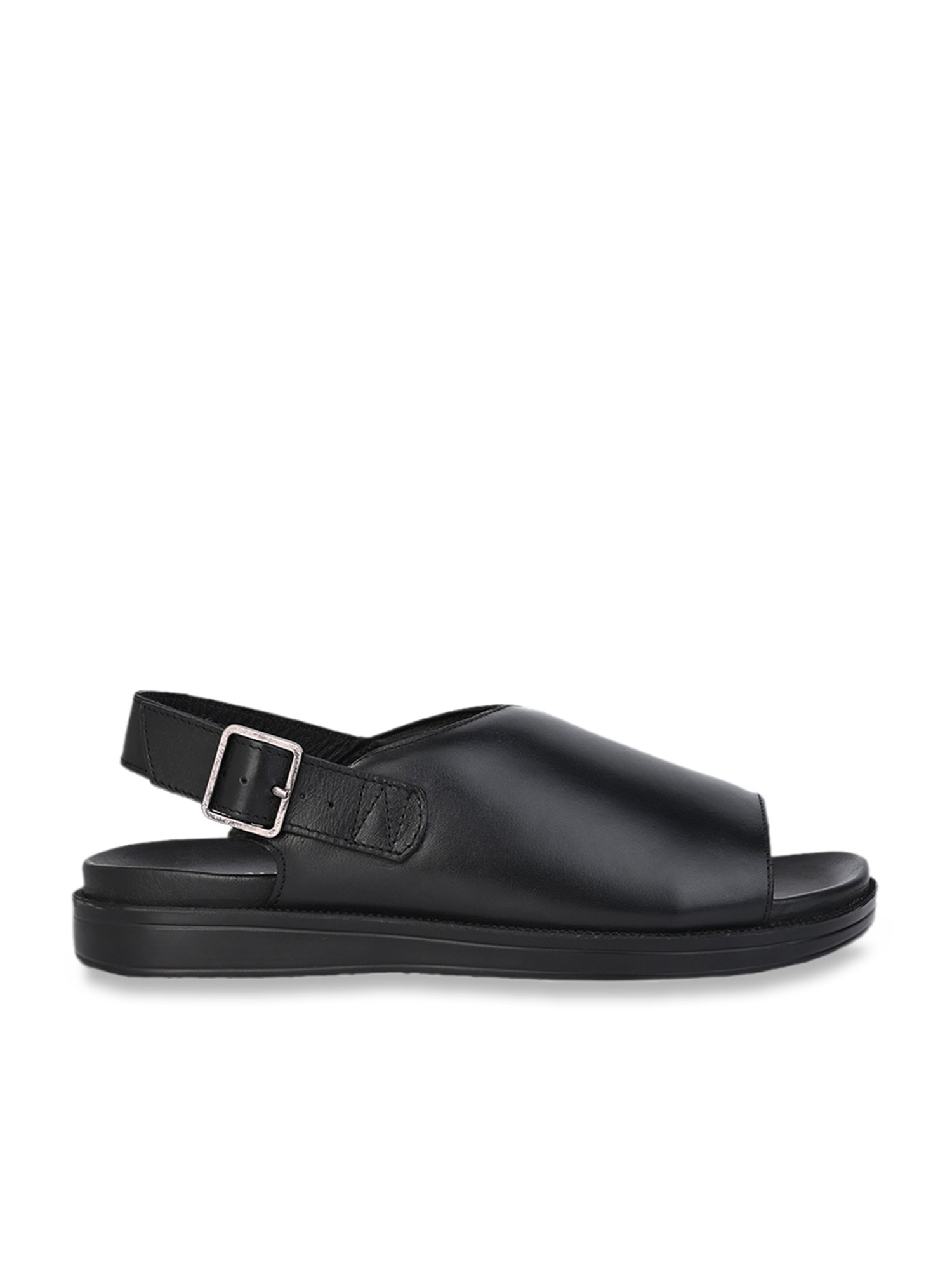 Alberto Torresi Men's Black Back Strap Sandals