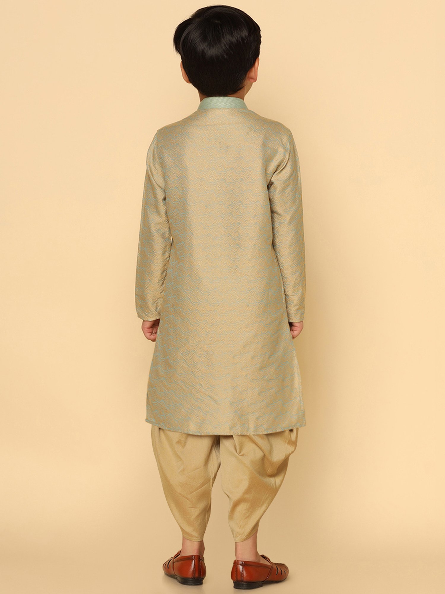 KISAH Kids Multicolor Printed Full Sleeves Kurta with Dhoti