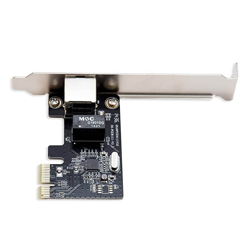 Crest Single Gigabit Ethernet PCI Express 21 PCIE x1 Network Adapter Card NIC 101001000 Mbps Card with Realtek RTL8111F Chipset