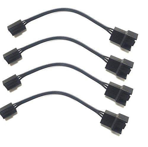 4pin pwm to 3pin standard fan adapter cable 4 pack