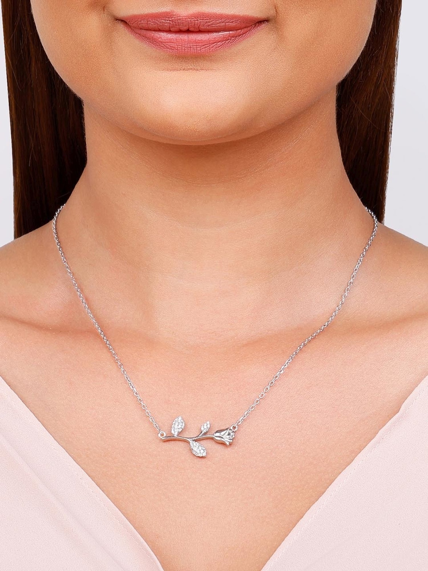 GIVA 92.5 Sterling Silver Double Infinity Love Necklace for Women