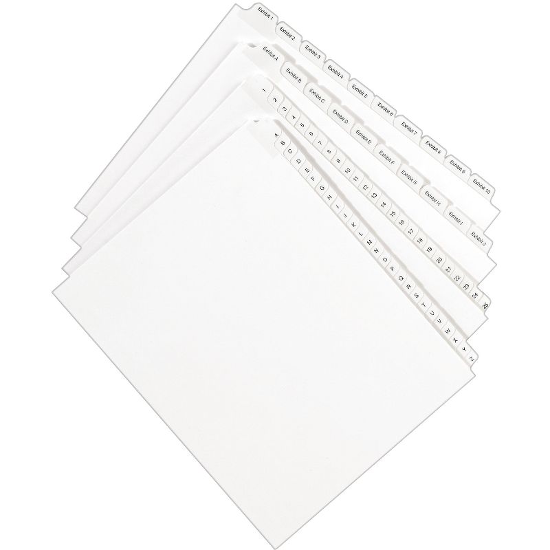 Avery Allstate-Style Legal Exhibit Side Tab Dividers 25-Tab 126-150 Letter White 01706