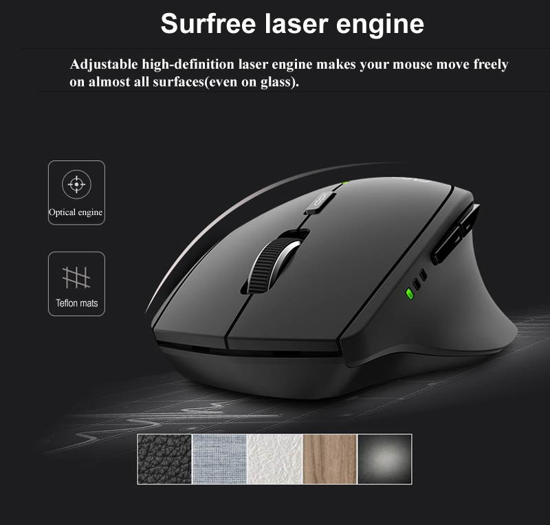 Multi-mode Wireless Mouse Bluetooth 3.0/4.0 And 2.4G Switch For Four Devices Connection Computer Gaming Mouse