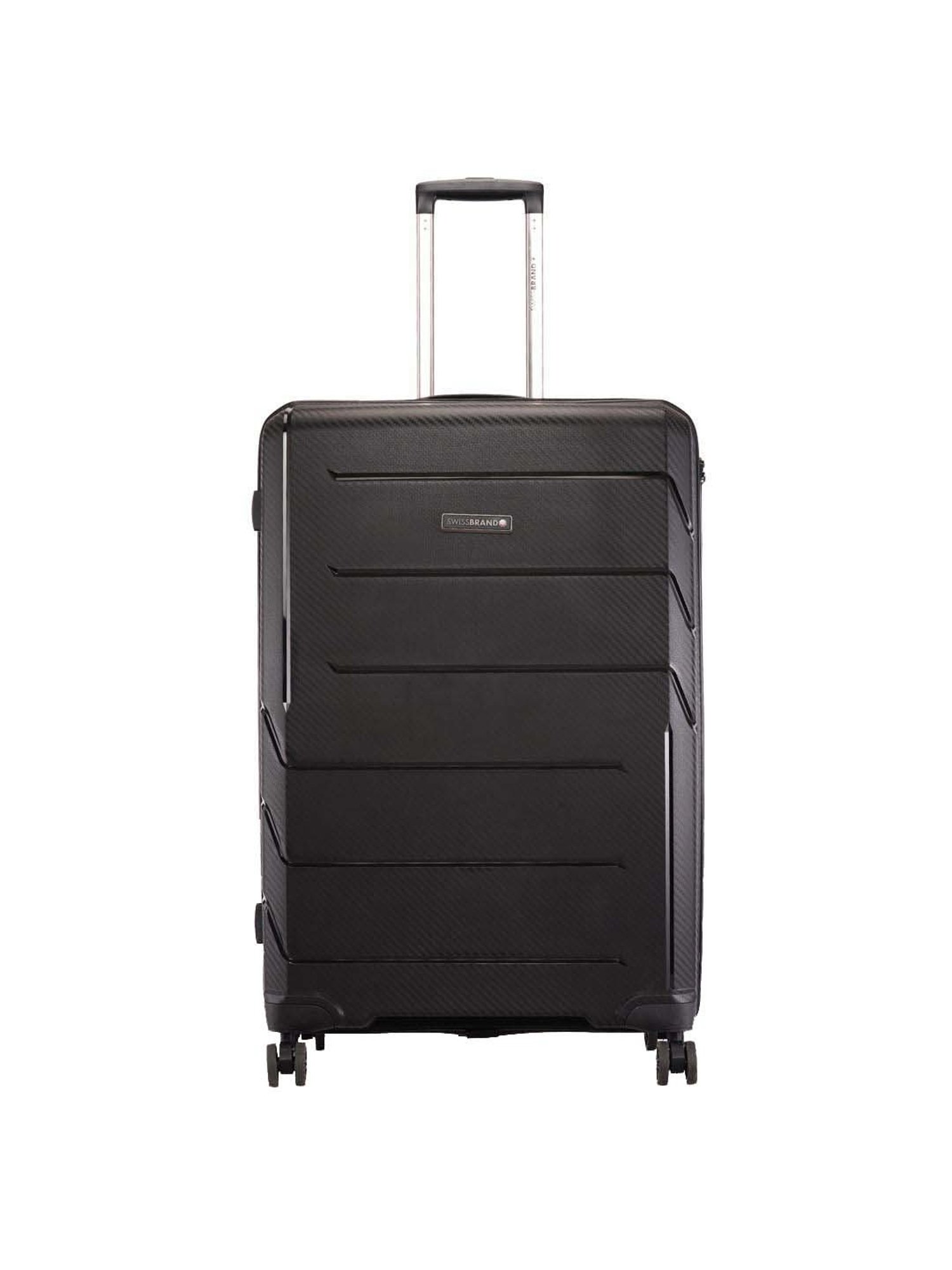 Swiss Brand Matterhorn Black Large Hard Trolley Bag - 29 cm