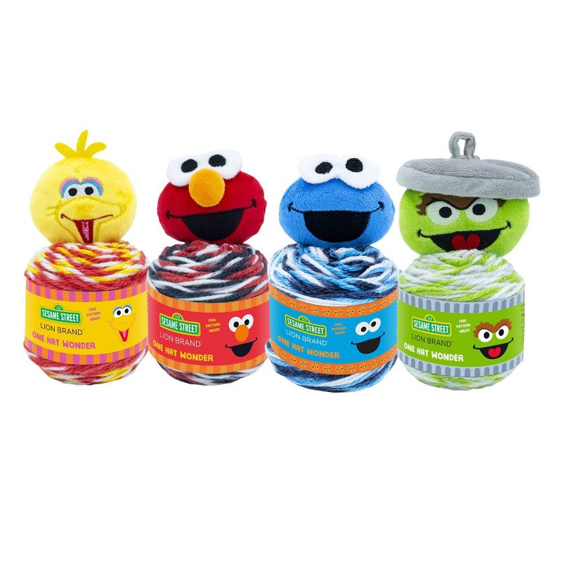 4pk Sesame Street One Hat Wonder Yarn - Lion Brand Yarn