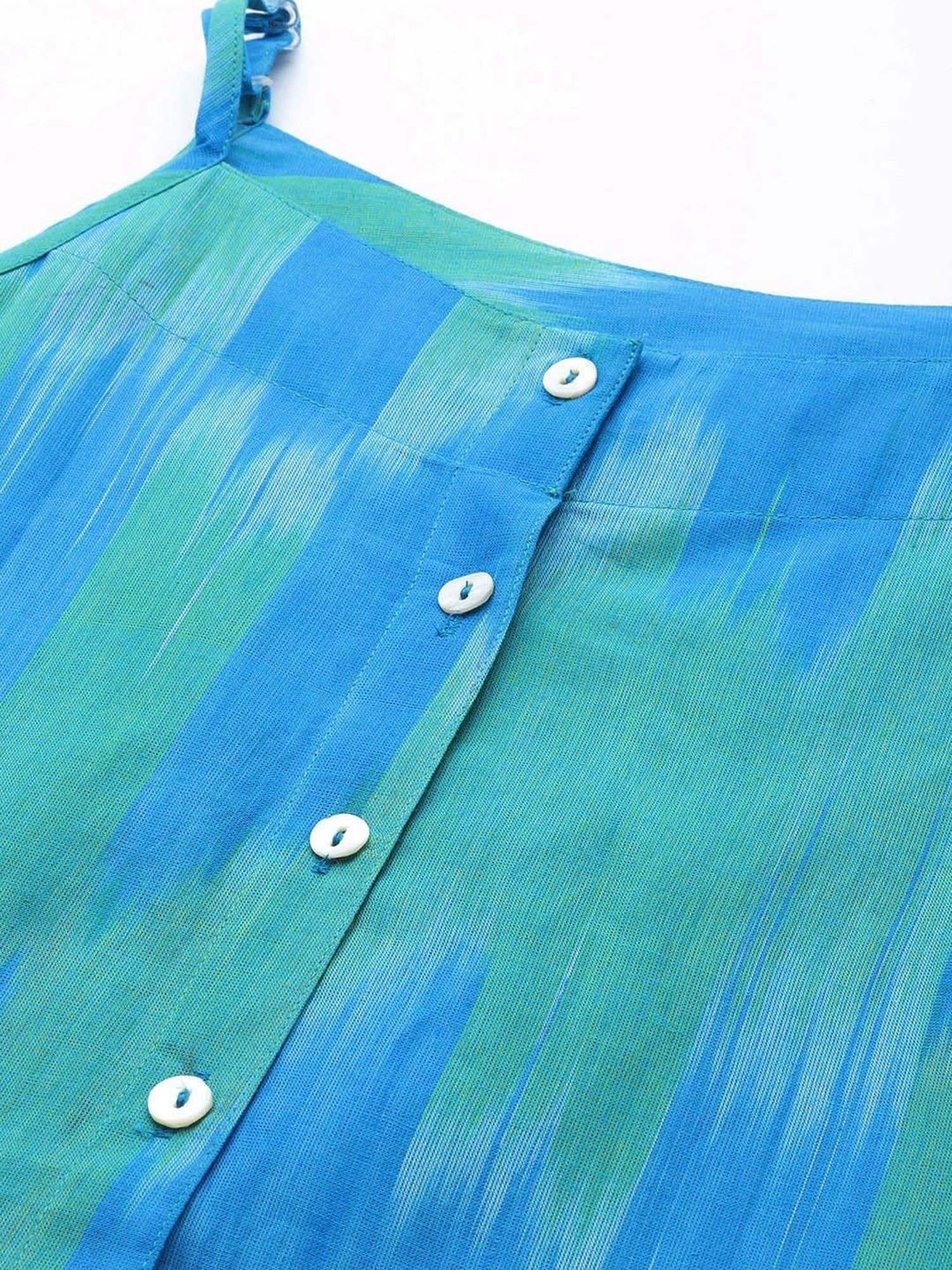 Jompers Blue Straight Printed Kurta