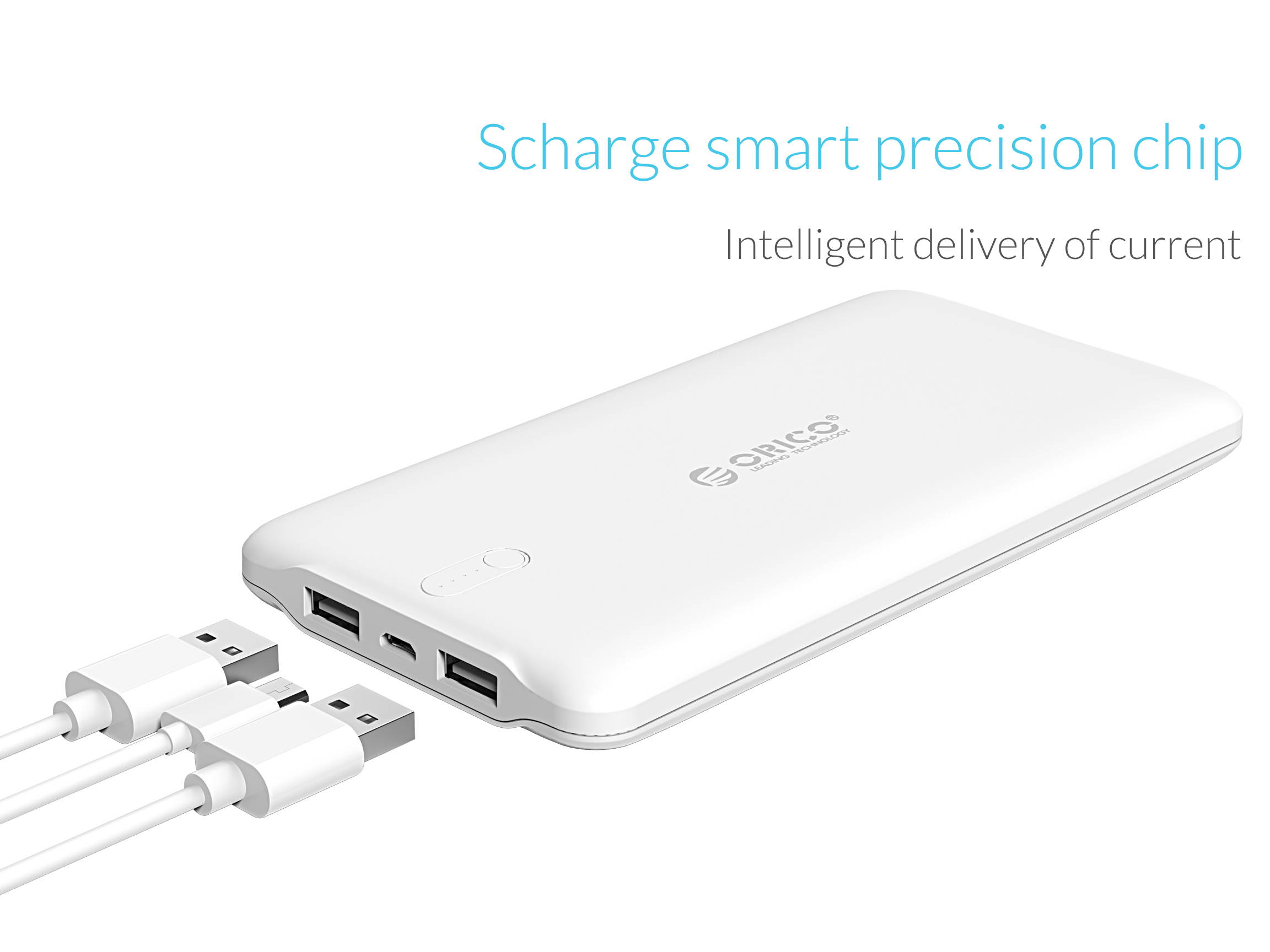 ORICO  Ultra Slim High Capacity Travel Battery Portable 10000mAh Pack Power Bank Dual USB 5V2.4A Charger with LED Power Indicator
Technology for iPhone, Samsung Galaxy and More -White (D10000)