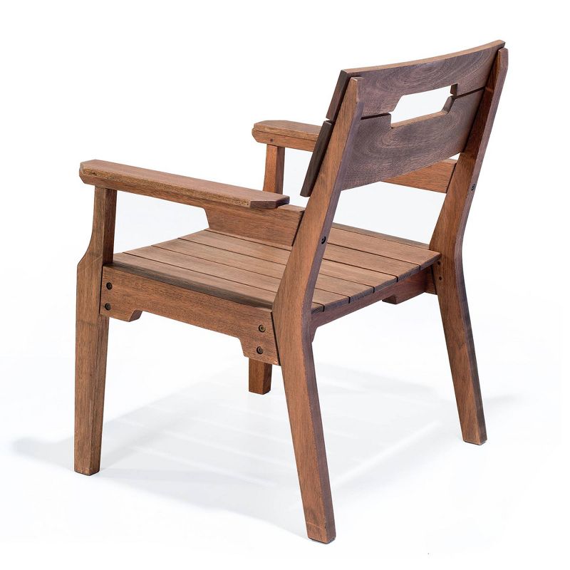 Otero Eucalyptus Wood Outdoor Dining Arm Chair - Alaterre Furniture
