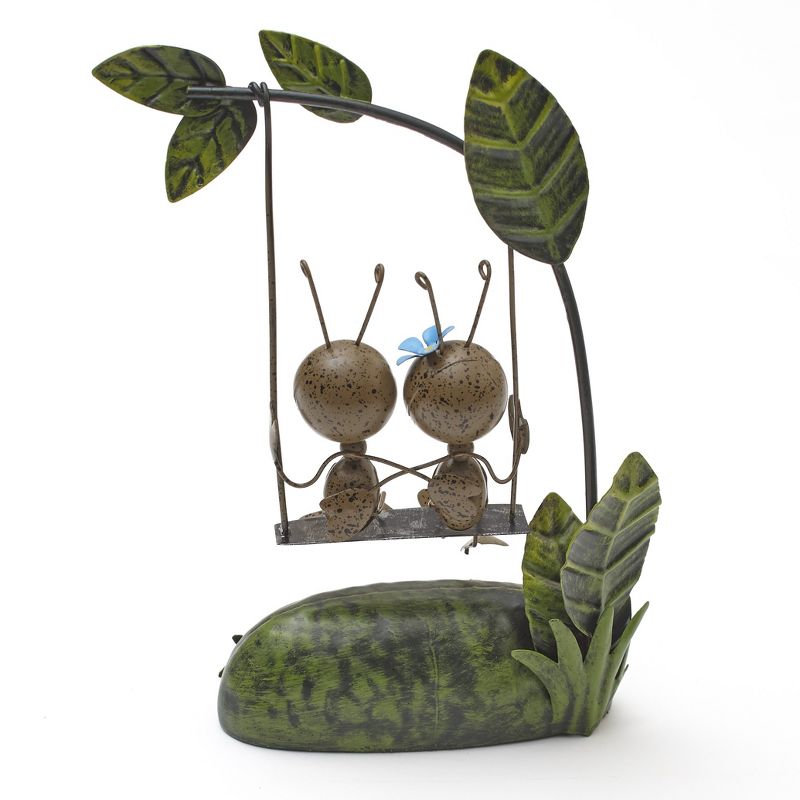 Lakeside Metal Ants Tree Branch Swinging Garden Statue - Outdoor Home Accent