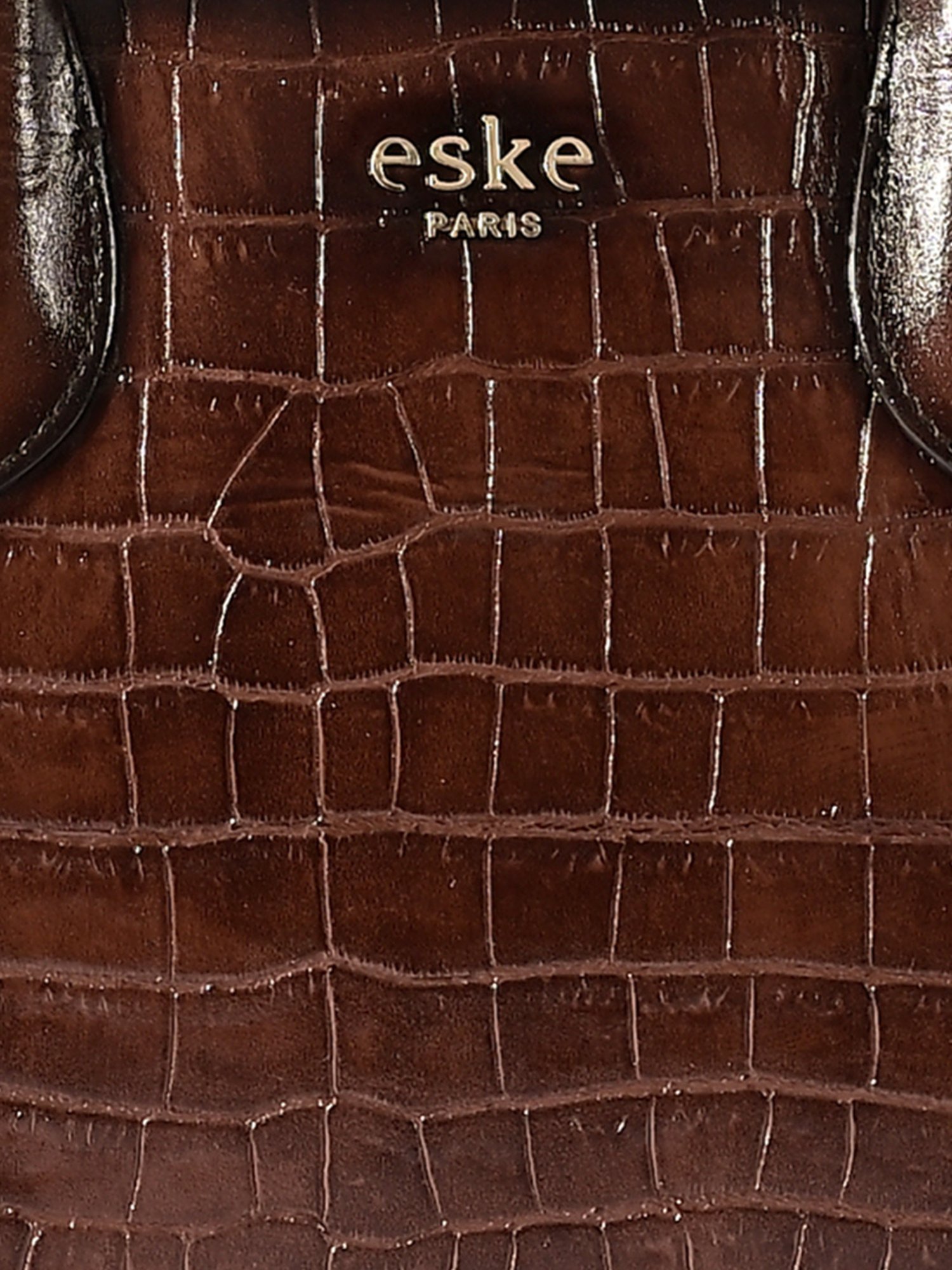 Eske Noah Tan Textured Leather Large Satchel Handbag
