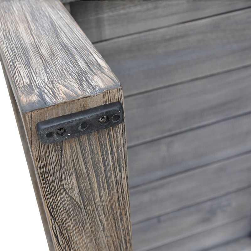 Teak Modern North Shore Outdoor Coffee Table - Driftwood Gray - Courtyard Casual