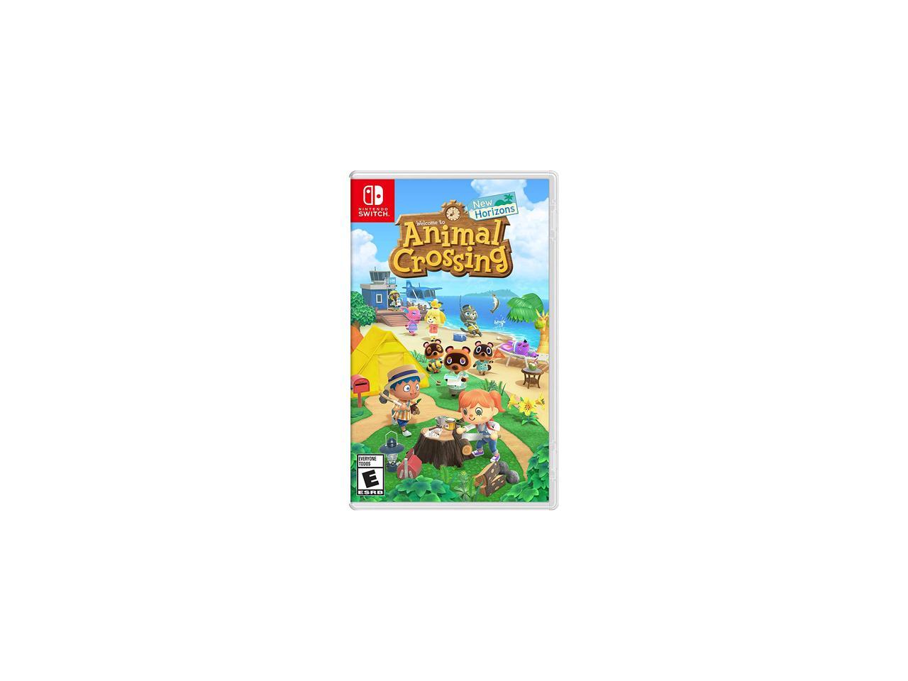 2019 New Nintendo Switch Red/Blue Joy-Con Improved Battery Life Console Bundle with Animal Crossing: New Horizons