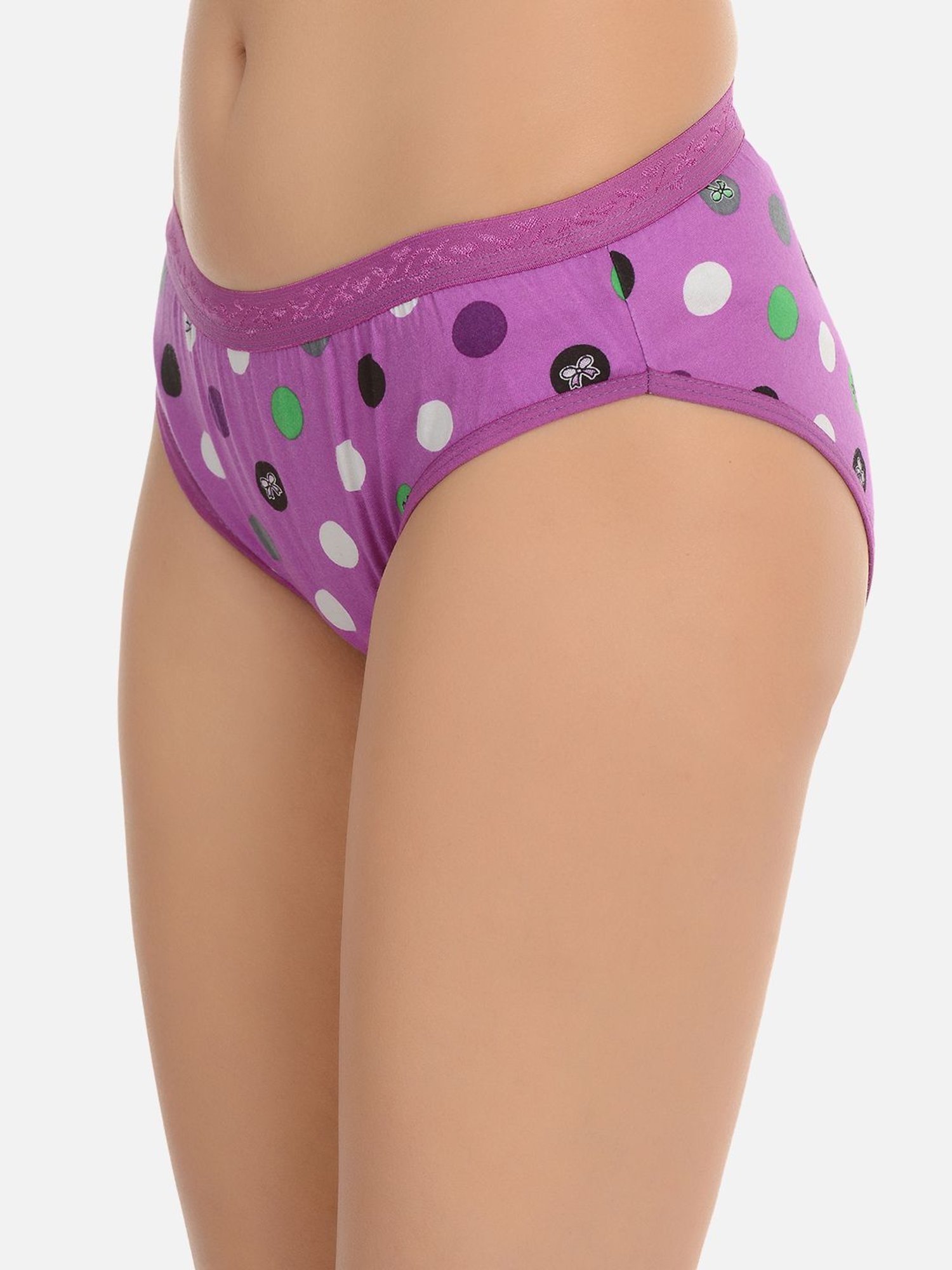 Mod & Shy Purple Polka Dot Hipster Panty