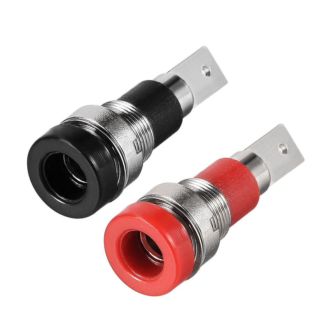 1 Pair Binding Post Terminal, M8 Thread Power Amplifier Speaker Connector, Banana Plug Jack Socket 1.14-Inch Length