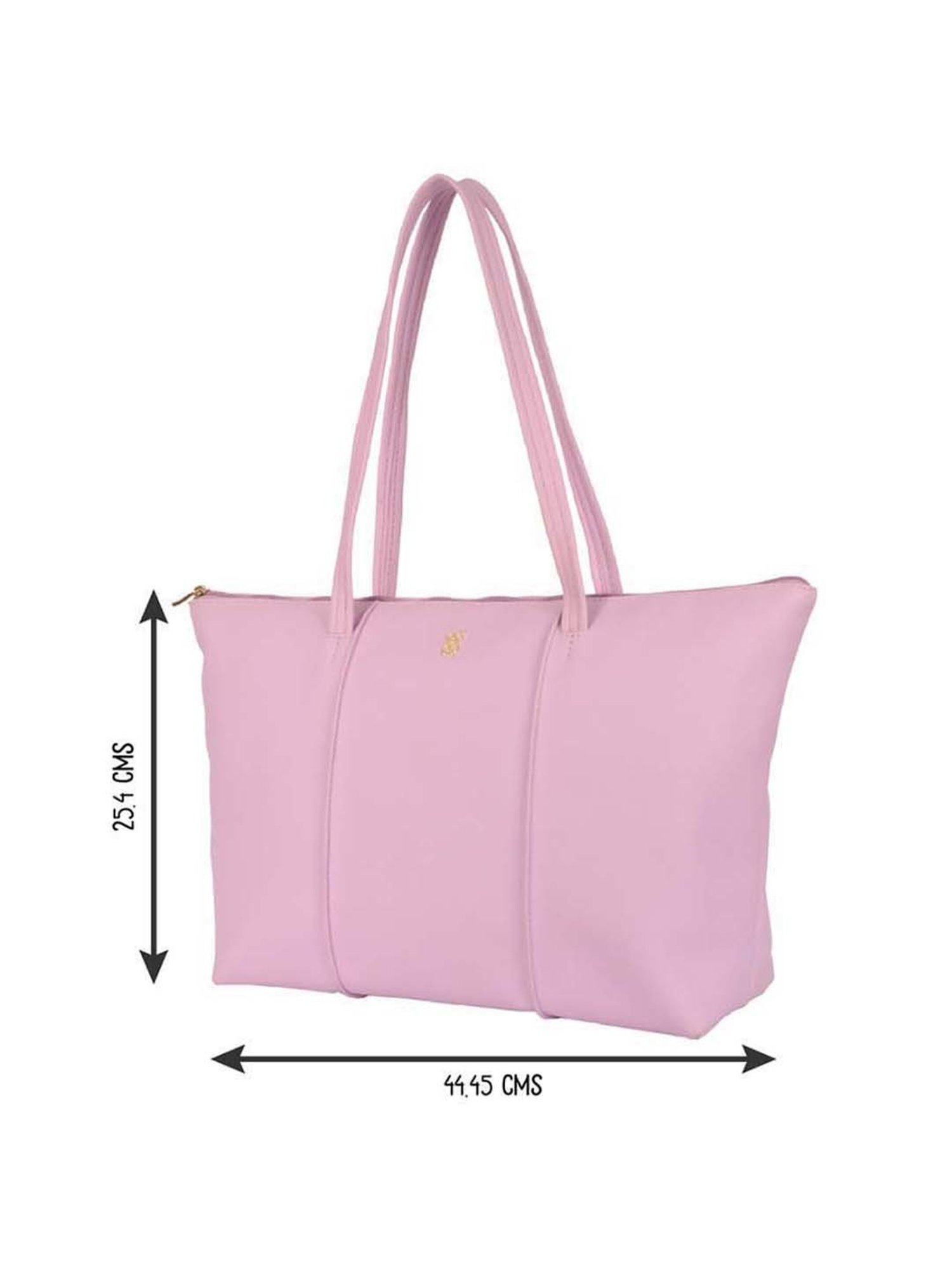 Baggit Pink Solid Large Tote Handbag