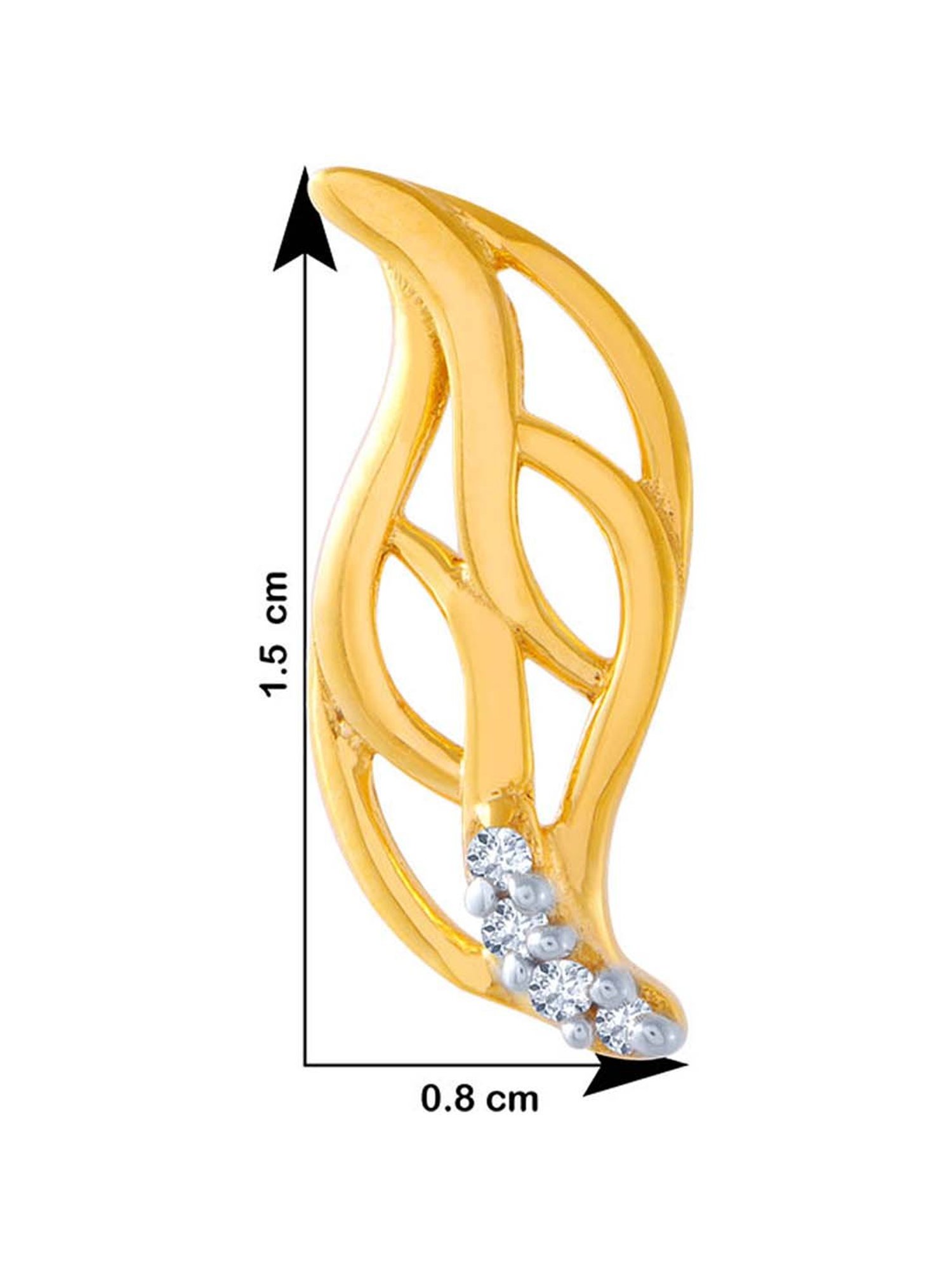P.C. Chandra Jewellers 14 kt Gold Earrings