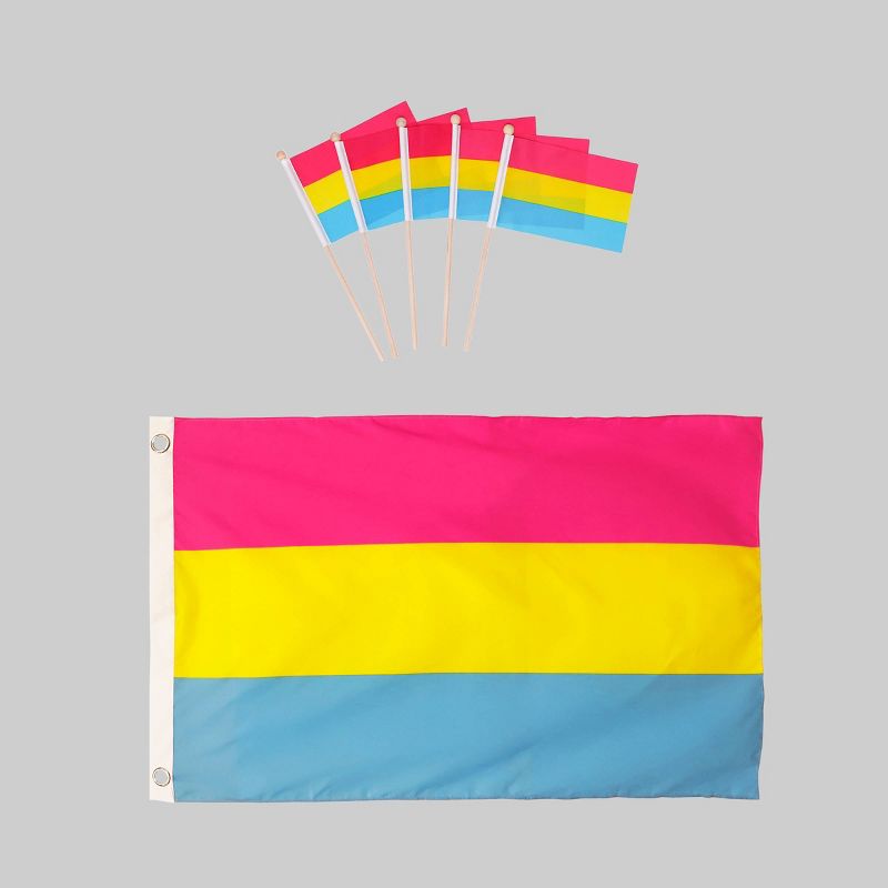 Large Flag with 5 Mini Flags Genderqueer - Bullseye's Playground™