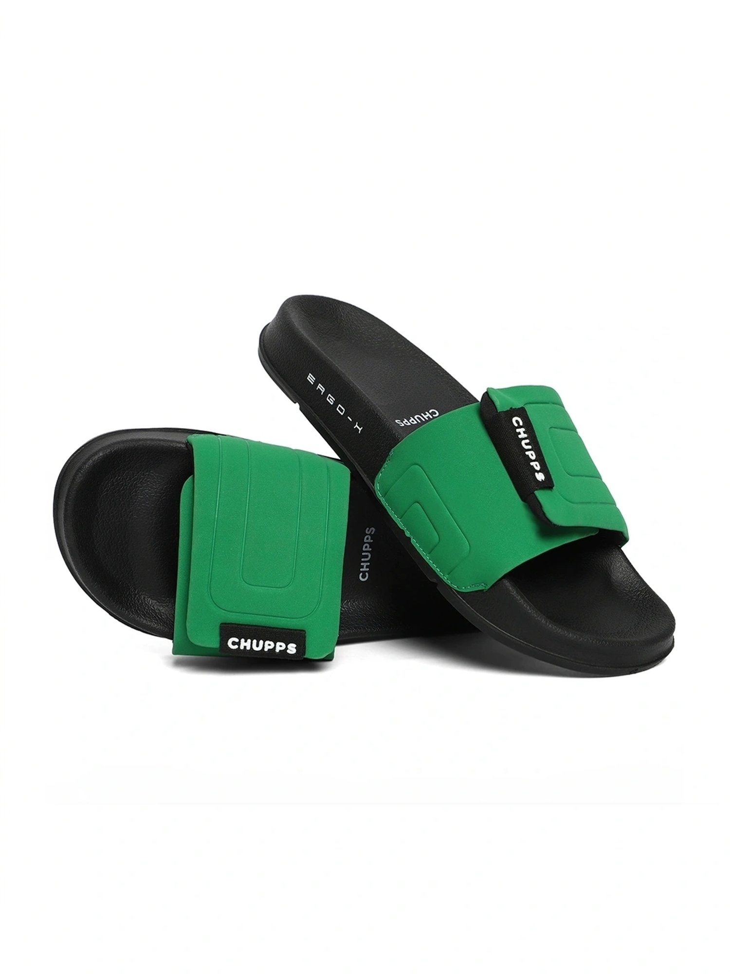 Chupps Women's Quilt Bloom ErgoX Plus Green Slides