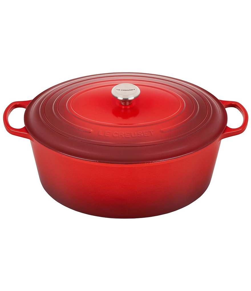 Le Creuset Signature 15.5 Quart Oval Dutch Oven with Stainless Steel Knob
