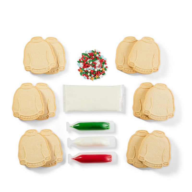 Holiday Ugly Sweater Cookie Kit - 17.2oz - Wondershop™