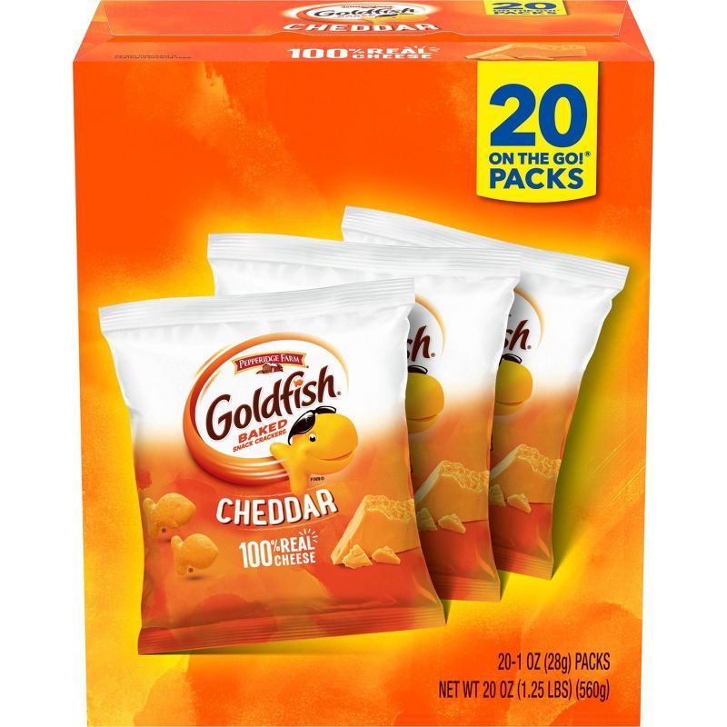 Pepperidge Farm Goldfish Cheddar Crackers Multipack - 20oz/20ct