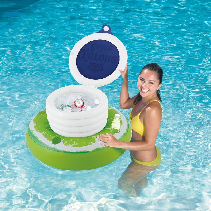 Corona Beer Inflatable Swimming Pool Flip Flop Pool Floats with Floating Cooler