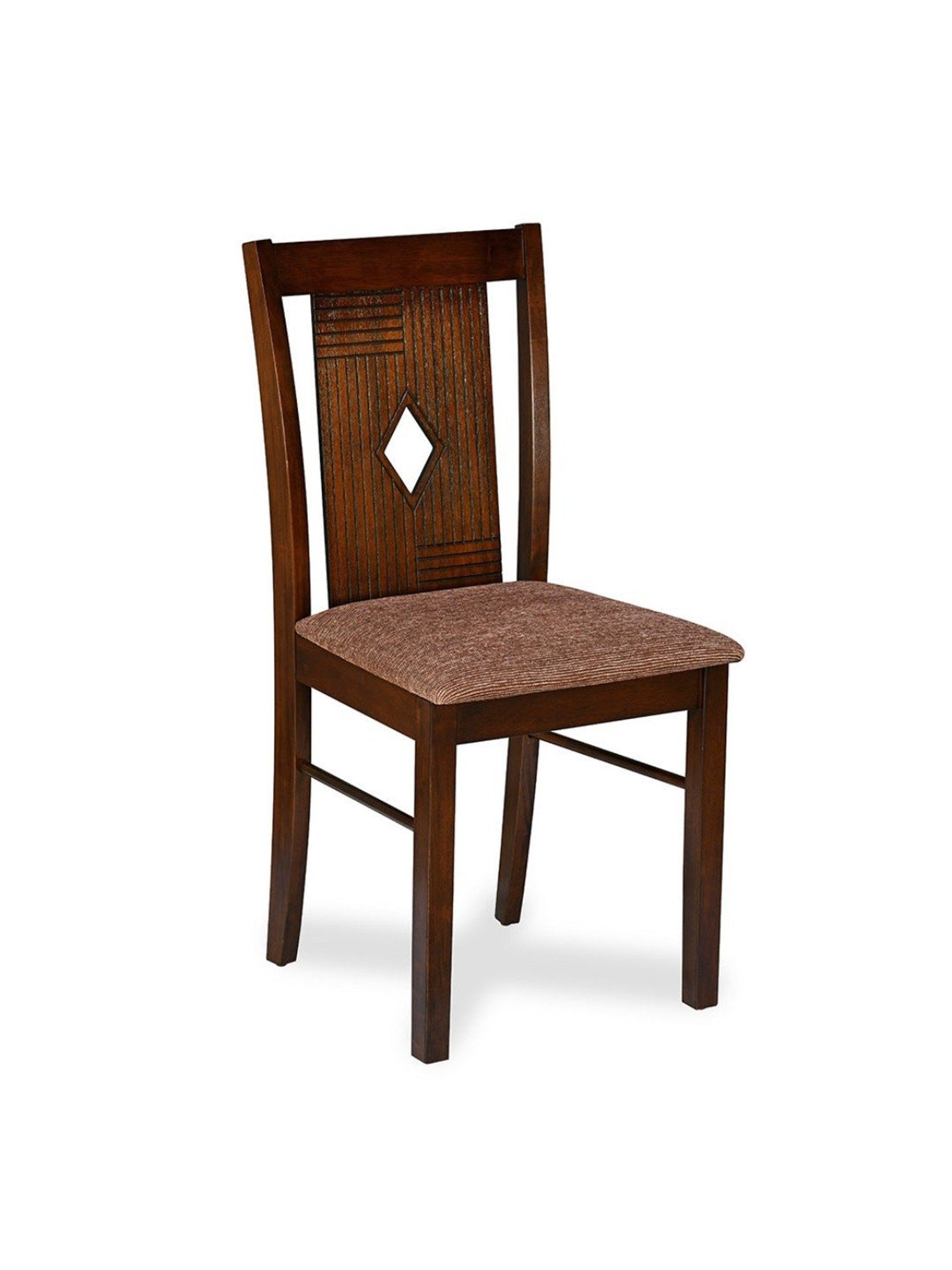 Ikiriya Kingston Printed Brown & Blue Wood 4 Seater Dining Table Set Teak Finish